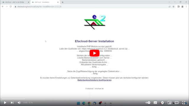 01_efaCloud Server installieren